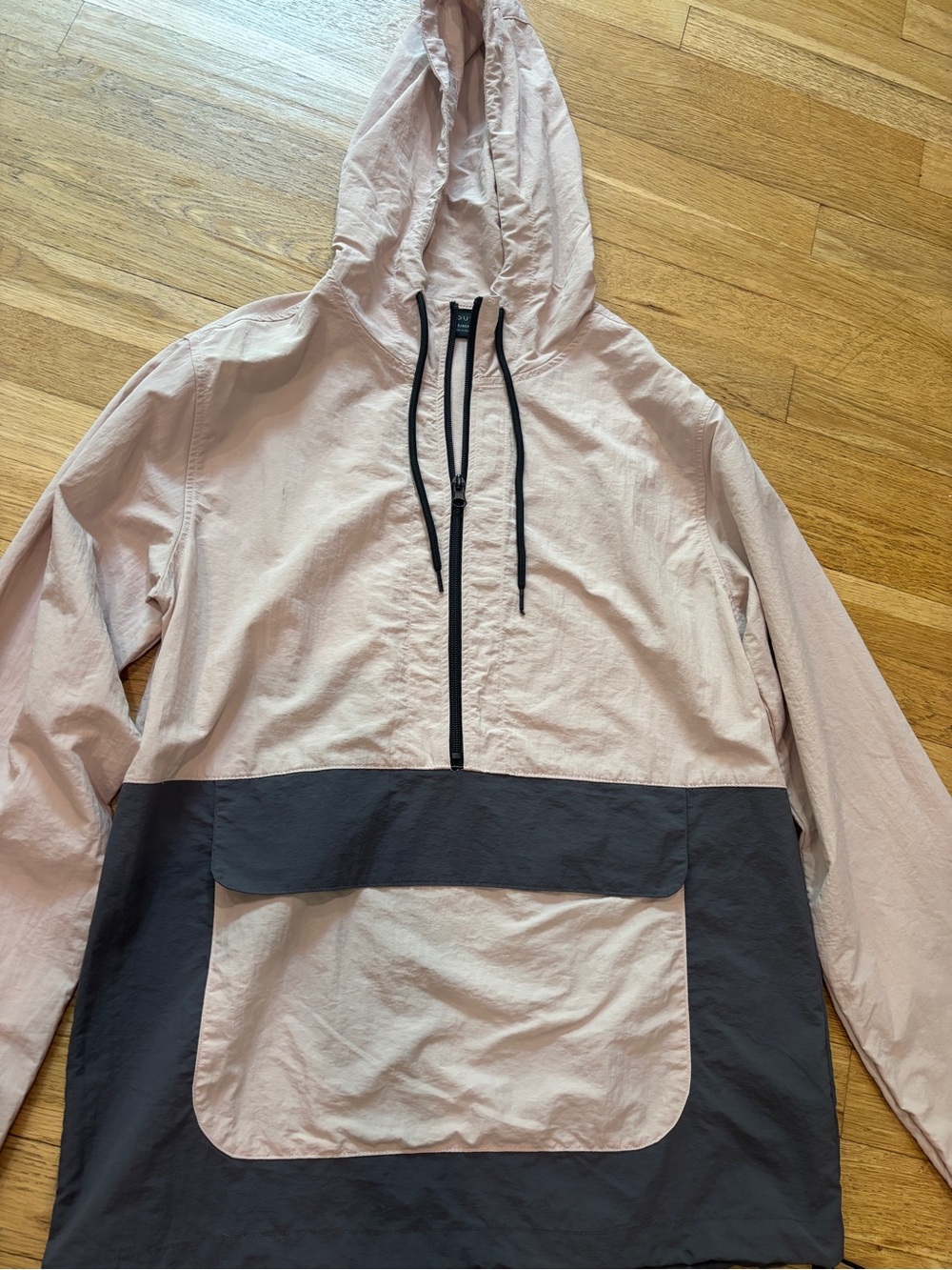 No Boundaries Light Pink Windbreaker with Black Trim